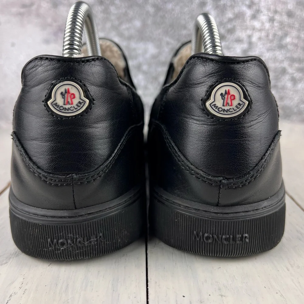 505bii Moncler black suede fur lined slip on men's size 8 - Picture 7 of 11